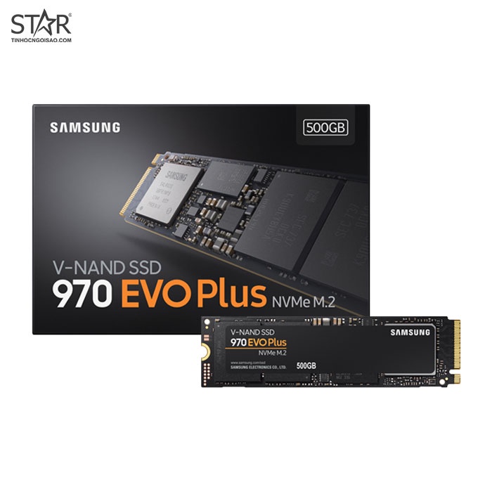 [Mã 255ELSALE giảm 7% đơn 300K] Ổ cứng SSD 500G Samsung 970 EVO Plus M.2 NVMe PCIe Gen3x4 (MZV7S500BW)