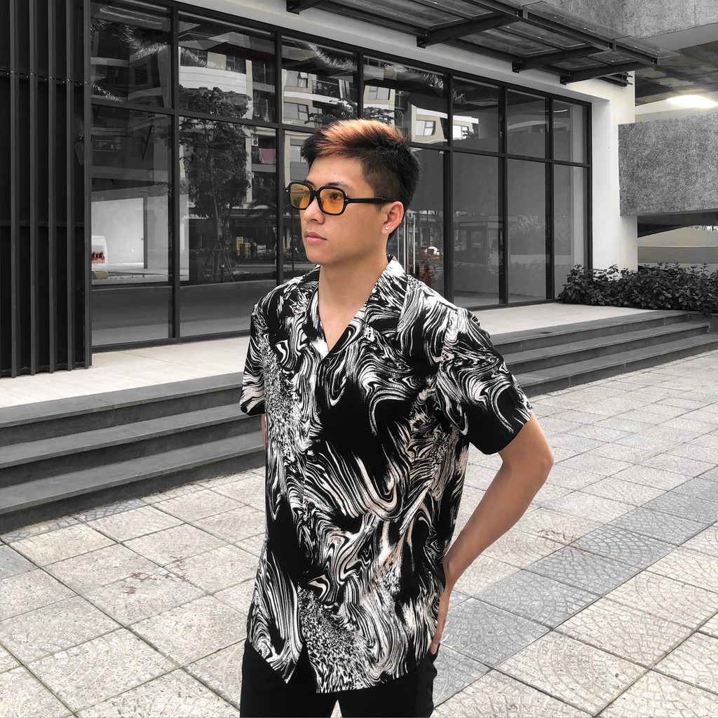 Áo sơ mi nam nam TouchMe họa tiết loang chất lụa thoáng mát, cao cấp Monogram FD | Sản phẩm mới 2021 | BigBuy360 - bigbuy360.vn