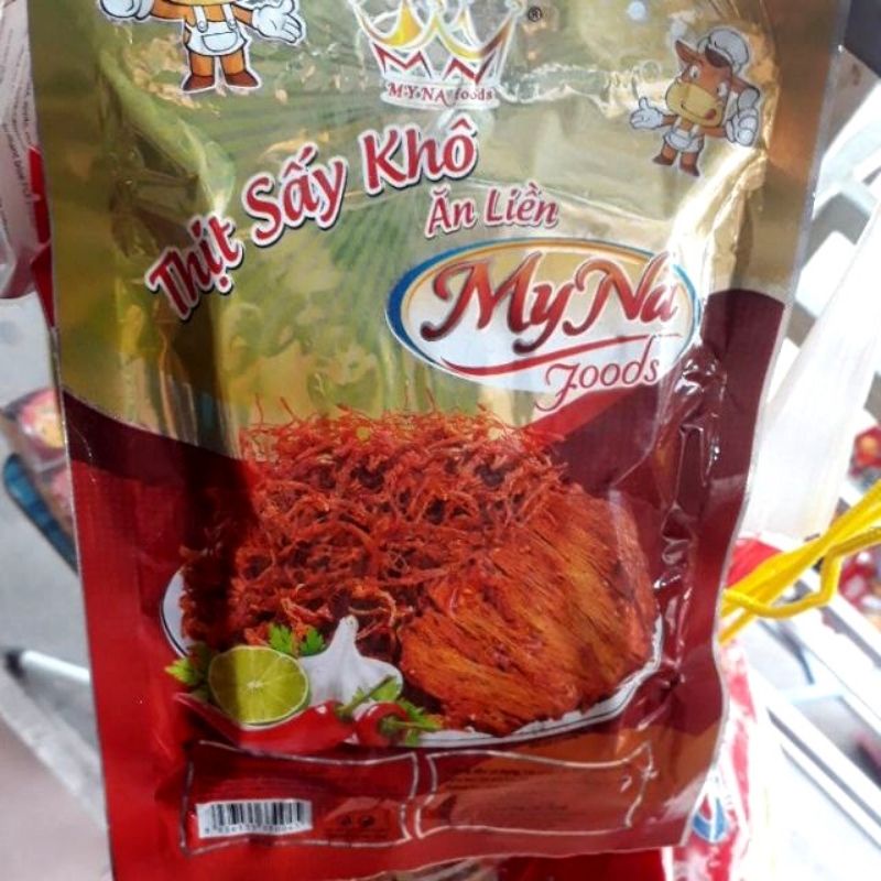 Khô bò my na vị cay nhẹ làm mồi nhậu cực ngon túi 50g thích hợp bán kèm quán karaoke MAMYFOODS MF0058 | BigBuy360 - bigbuy360.vn