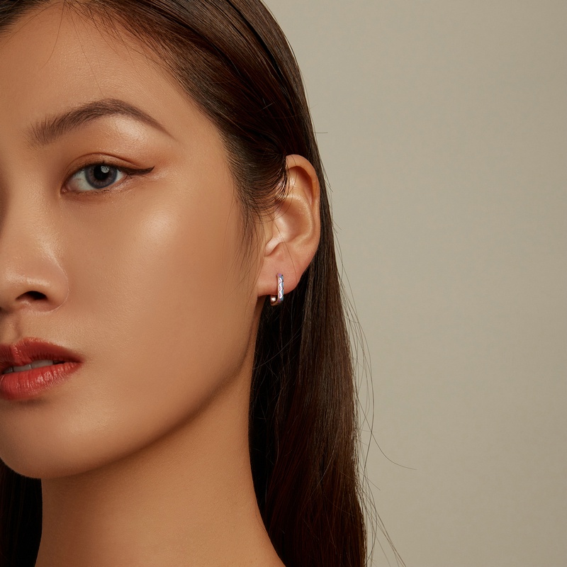 Bamoer Nhẫn bạc 925 Màu Sắc Tương Phản Đơn Giản Cho Nữ