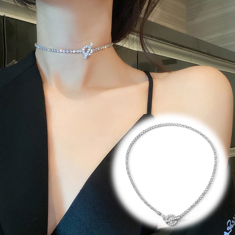 Vòng cổ Đính Đá Phong Cách Hàn Quốc Thời Trang Cho Nữ
