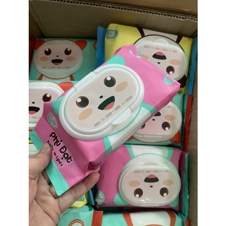 GIẤY ƯỚT THIÊN PHÚC 100 Miếng (BAO BÌ HÌNH GẤU DỄ THƯƠNG