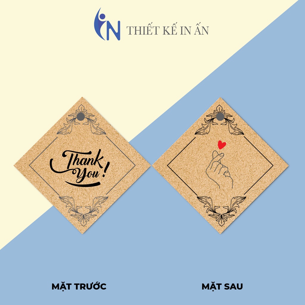 Tổng hợp 100 cái Tag Quần Áo, Mác Treo Quần Áo, Thẻ Treo Thời Trang Size 4,5x4,5cm
