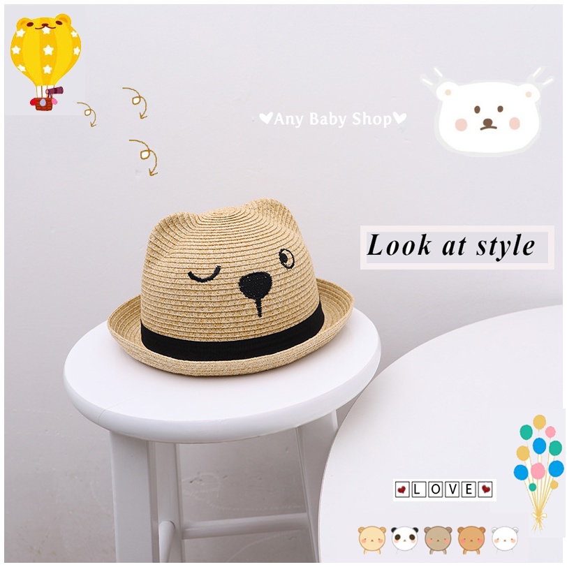 Nón cói cho bé trai bé gái siêu xinh hình bé gấu cute với nhiều size xinh yêu(hàng có sẵn)❣❣