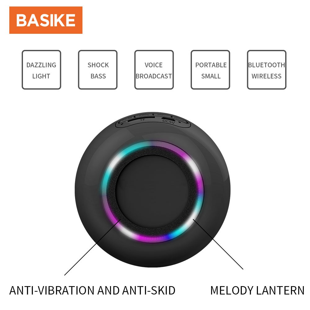 Loa bluetooth BASIKE BSK-MW01 mini không dây có đài FM kết nối điện thoại