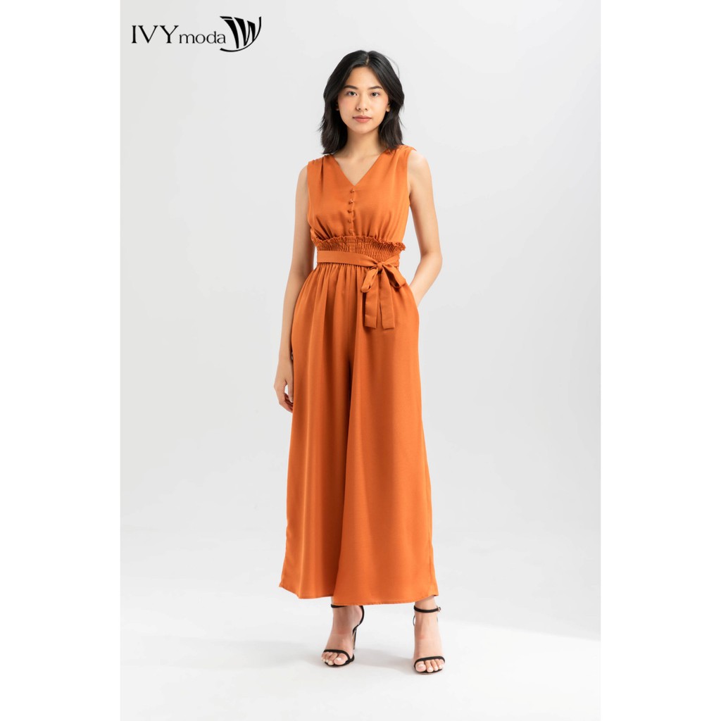 [NHẬP WABRTL5 GIẢM 10% TỐI ĐA 50K ĐH 250K ]Jumpsuit quần dài nữ IVY moda MS 18M6357