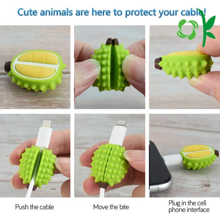 Phụ Kiện Bảo Vệ Đầu Dây Cáp Sạc Hình Hoạt Hình Đáng Yêu Cho Điện Thoại