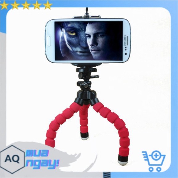 [ sale lớn ] Tripod Bạch Tuộc 3 Chân Để Điện Thoại Để Bàn, Cầm Tay, Tặng Kèm Kẹp Điện Thoại