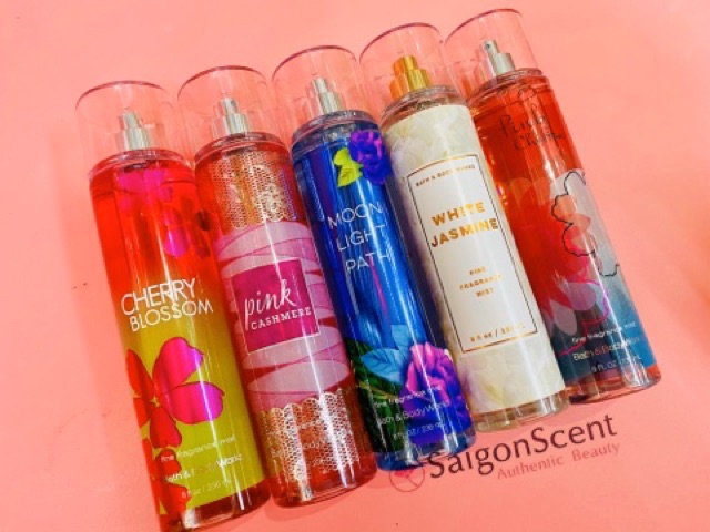 Xịt thơm cơ thể Bath and Body Works - phân loại mùi | Thế Giới Skin Care