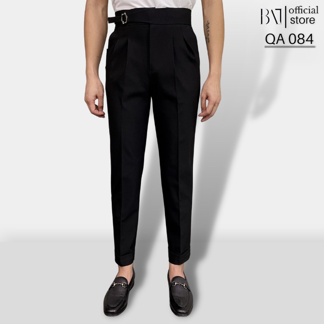 Quần âu cạp cao nam, thiết kế trẻ trung tôn dáng chất liệu vải đẹp co giãn