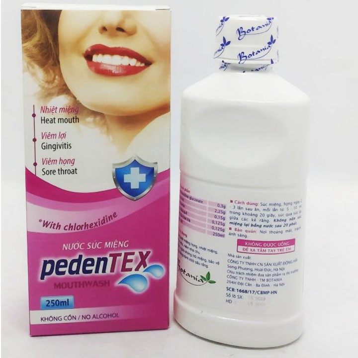 Pedentex 250ml nước súc miệng chính hãng giúp sát khuẩn hiệu quả