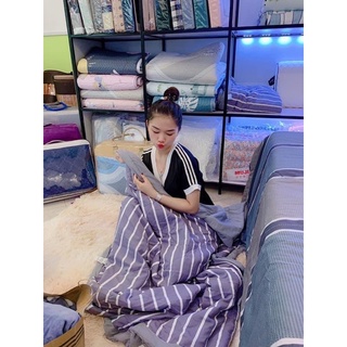 CHĂN THU HÈ MUJI KẺ SỌC ĐỦ 3 MÀU LỰA CHỌN