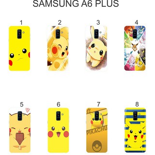 Ốp lưng Samsung A6 Plus dẻo in hình Pikachu