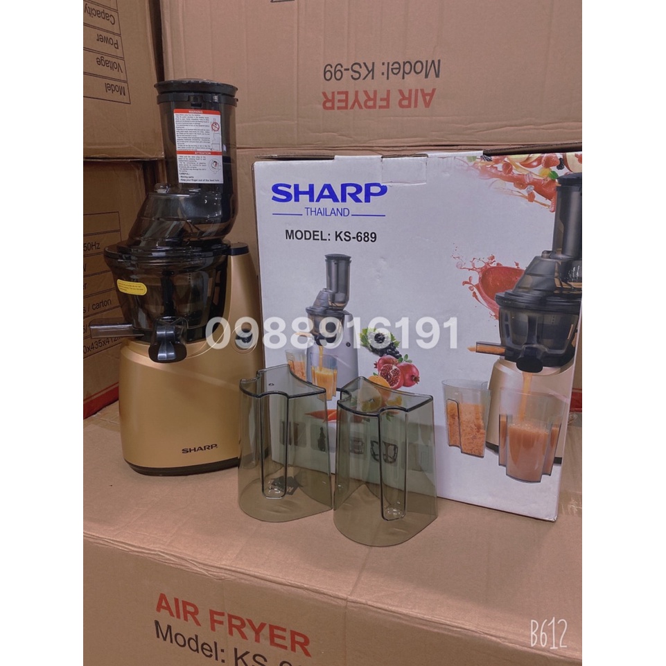 Máy Ép Chậm SHARP  Cao Cấp Siêu Khoẻ - Kiệt Bã - Bảo Hành 12Th - Mẫu Mới 2021