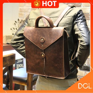 Túi xách da nam công sở cao cấp, Có quai ba lô đeo tiện dụng và đeo chéo , – đựng vừa laptop 13inch mới 2019