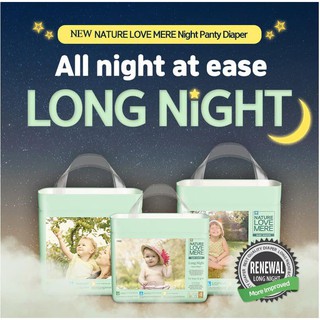 Bỉm dán/quần NATURE LOVE MERE nội địa HÀN QUỐC S36/M32/L28/XL24/L30/XL24/XXL20