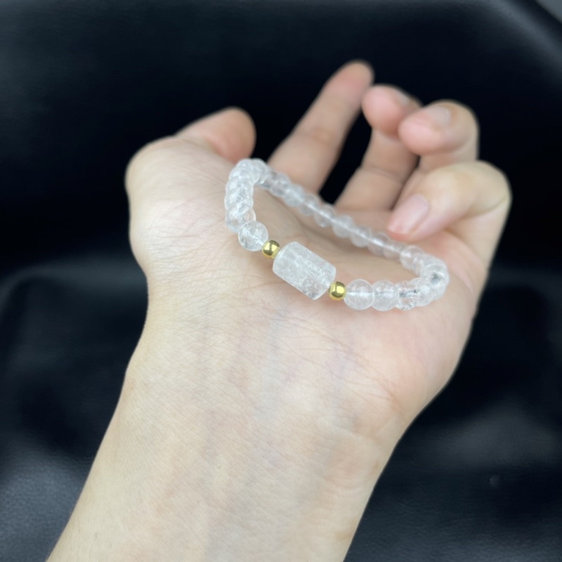 Vòng Tay TA Trắng mix Lu Thống Trắng - Bình an, may mắn