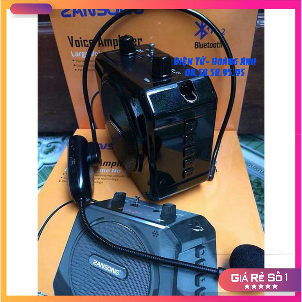 Máy trợ giảng zansong M80  loa trợ giảng dòng micro không dây bluetooth đài fm