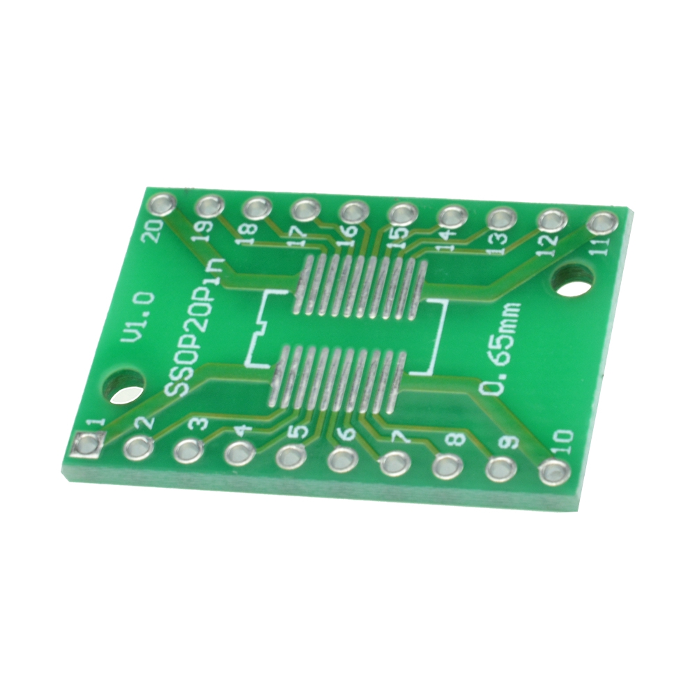 Set 50 bảng mạch chuyển đổi IC PCB SOP20 SSOP20 TSSOP20 To DIP20 0.65/1.27mm chuyên dụng