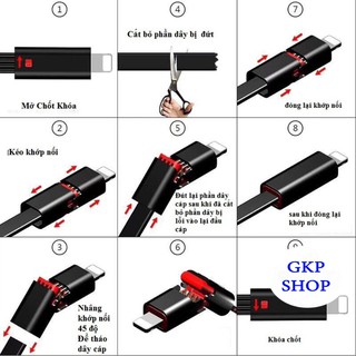 Cáp sạc vĩnh cửu cho các dòng iPhone, Android - Cáp Lightning, Micro, Typec, cáp sạc nhanh.