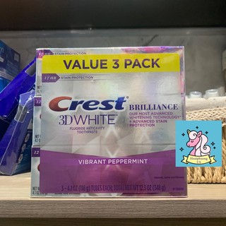 [Nhập Mỹ-date 2023] Kem đánh răng Crest 3D White Brilliance 116g