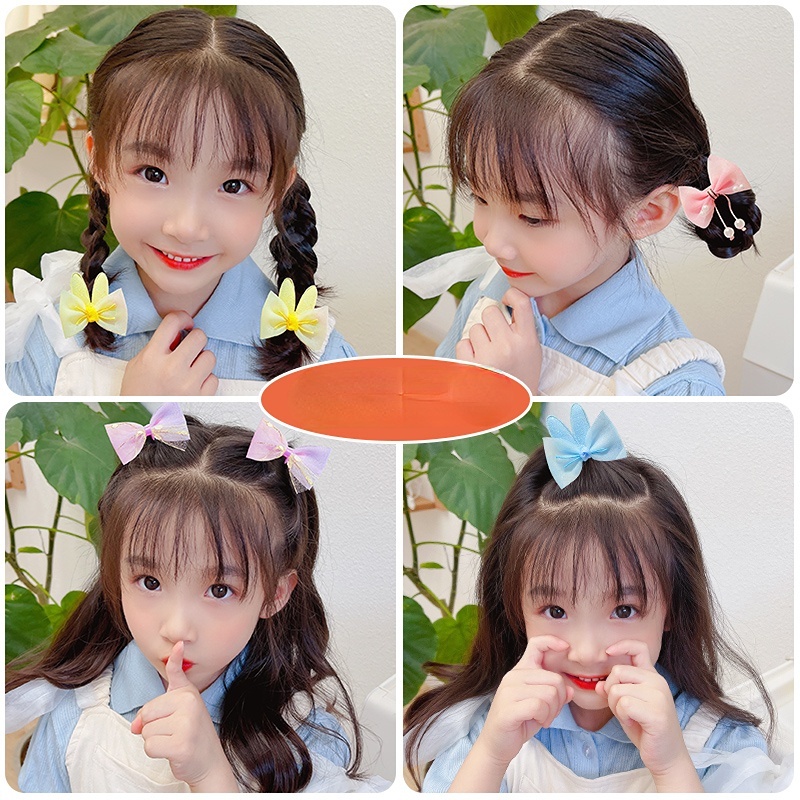 Set 8 Kẹp Tóc Nơ Mùa Hè Cho Bé Gái