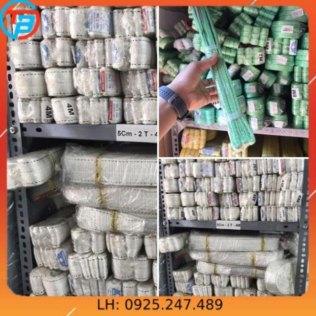 Dây cáp vải cẩu hàng 2 tấn x 6 mét - rộng 5cm - Hệ số an toàn 5:1