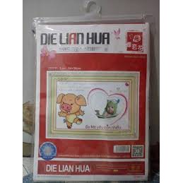 Tranh thêu CON HEO (CÓ LỒNG HÌNH) 222711 (54x38cm) chưa thêu