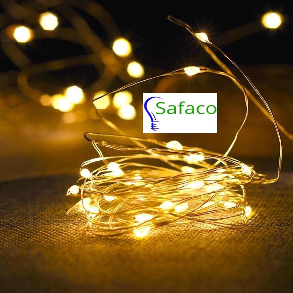 [Freeship Từ 99k] Dây Đèn Led Dùng Pin 2m Vàng Nắng Đẹp