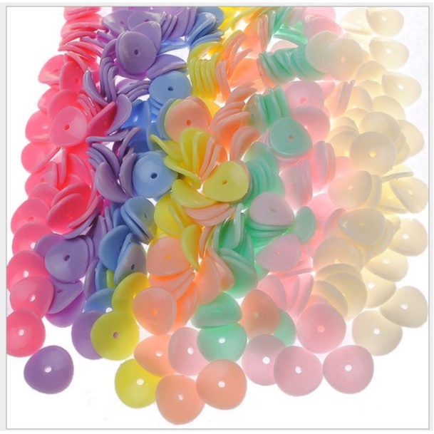 gói 10-25-50gam hạt nhựa dạng vành tròn 15mm (miếng cách, miếng đệm)