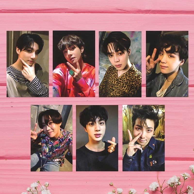 7 Pcs\/Set New Kpop BTS Bangtan Boys Love Yourself Album Photo Card Paper Cards Self Made Lomo Card Photocard 006