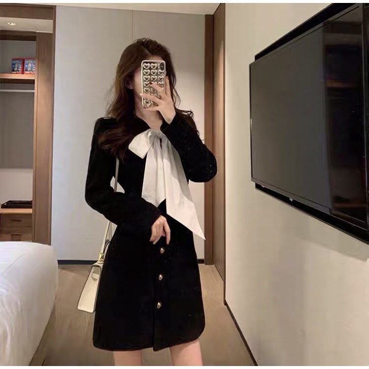 [SIEU CHECKCHI] VÁY DÁNG XÒE, TAY ÁO DÀI, CỔ ÁO THẮT NƠ, CÓ KHÓA ÁO CỰC PHONG CÁCH ĐỂ ĐI TIỆC (TL5) | BigBuy360 - bigbuy360.vn