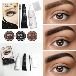 Bộ thuốc nhuộm lông mày màu đen/nâu có cọ tiện lợi