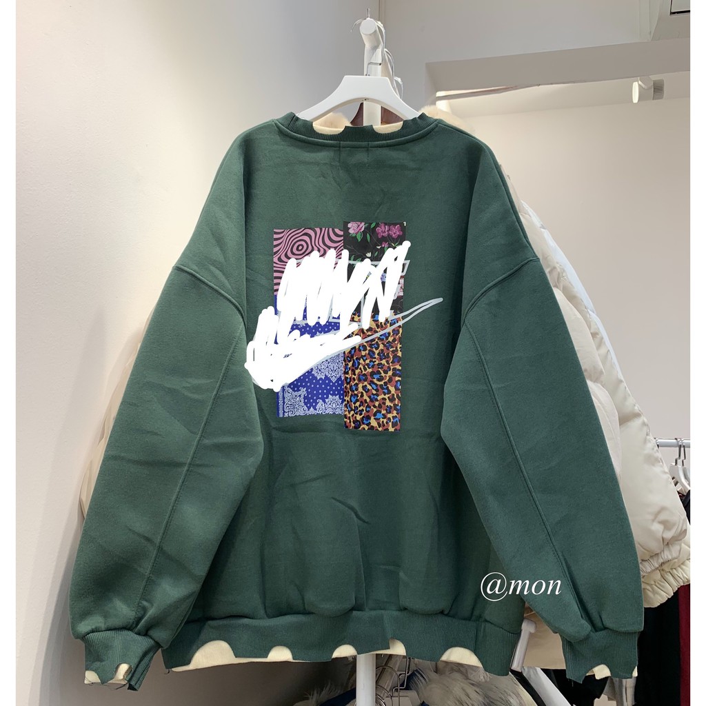 2101099 Áo sweater nỉ bông holiday - áo nỉ bông dày form oversize thời trang ulzzang | BigBuy360 - bigbuy360.vn