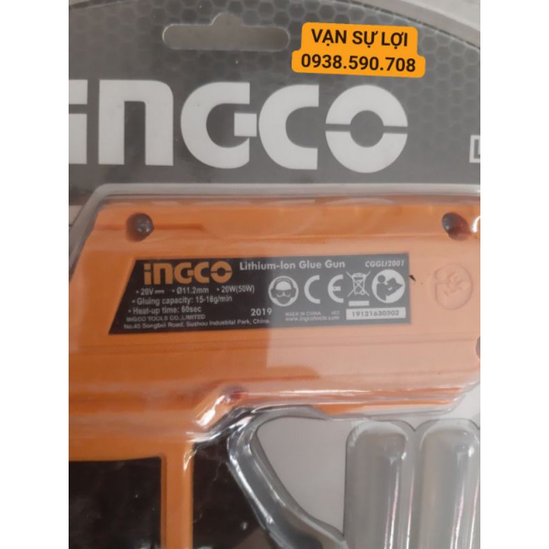 THÂN BODY MÁY BẮN KEO DÙNG PIN 20V INGCO (MÃ: CGGLI2001)