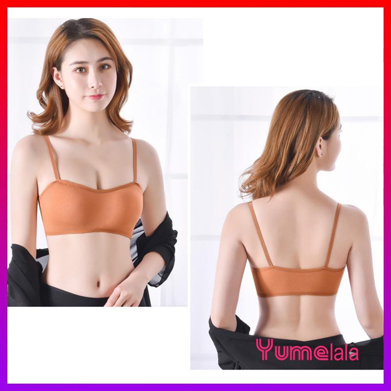 Áo bra 2 dây cotton tăm dáng ngắn