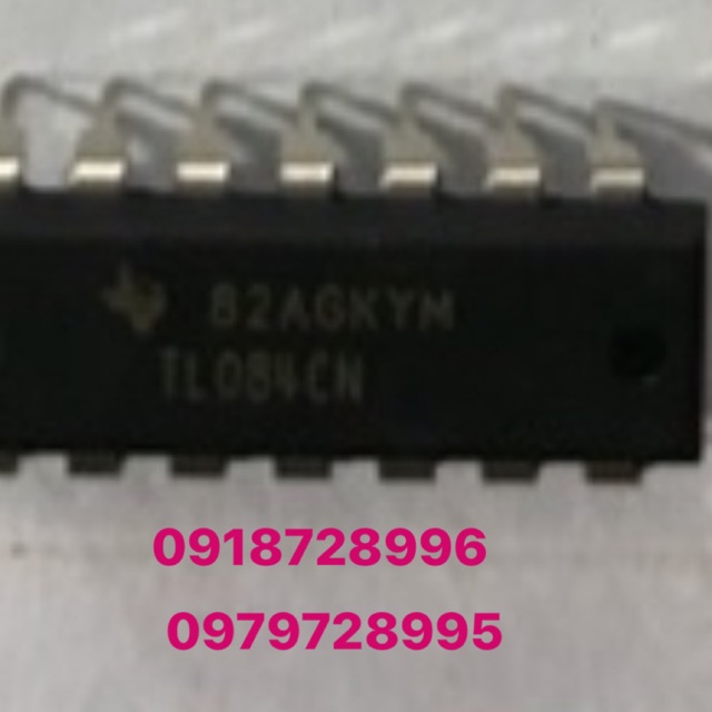 2 IC TL084 cắm DIP 14 chân