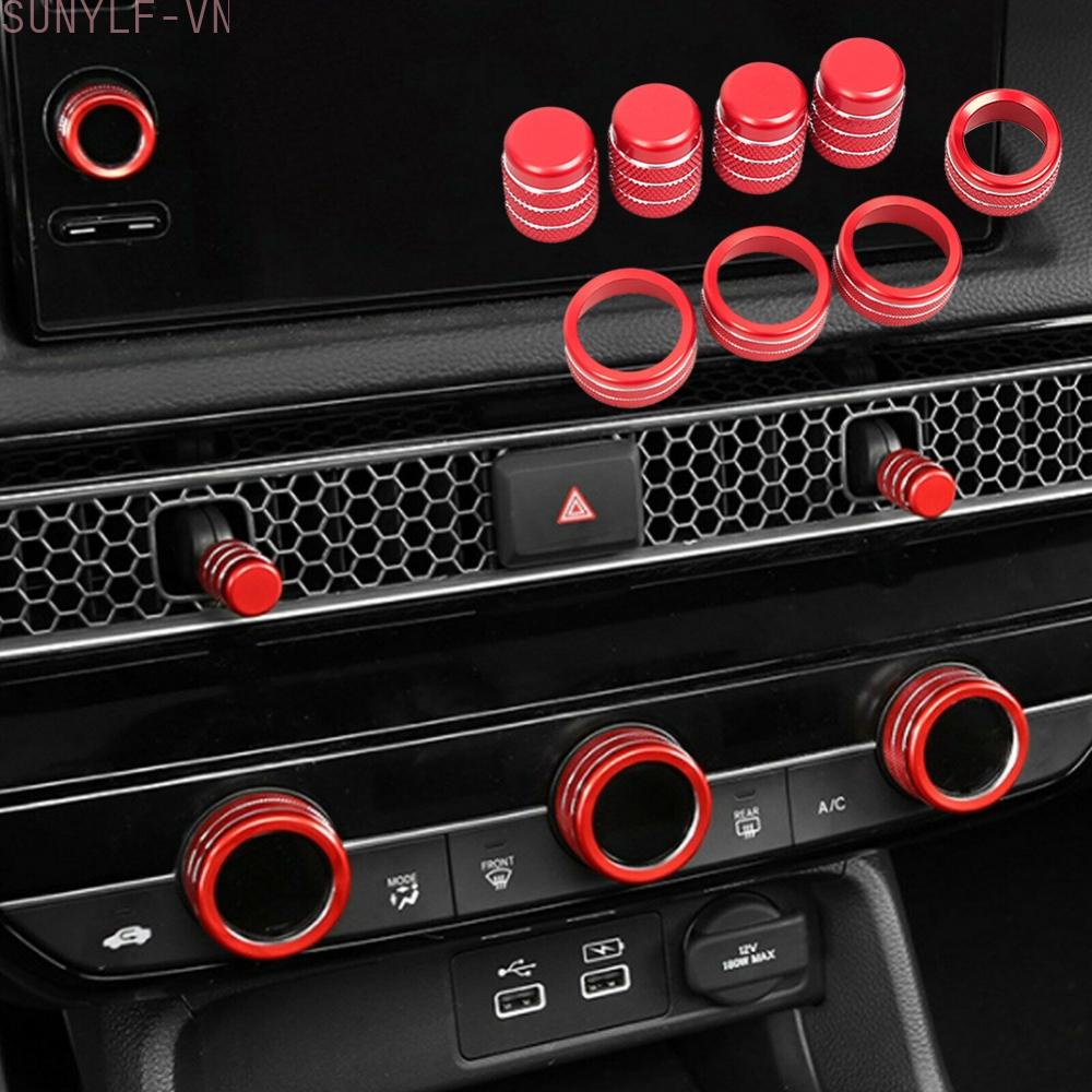 Internal Dashboard Console Knob Red Trim Cover Set 8P For Honda Civic Sedan 2022 Fast Delivery