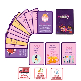 Bộ bài Drinking game huệ nốc out tổng hợp 40 lá bài cho cặp đôi nhóm bùng nổ cuộc vui