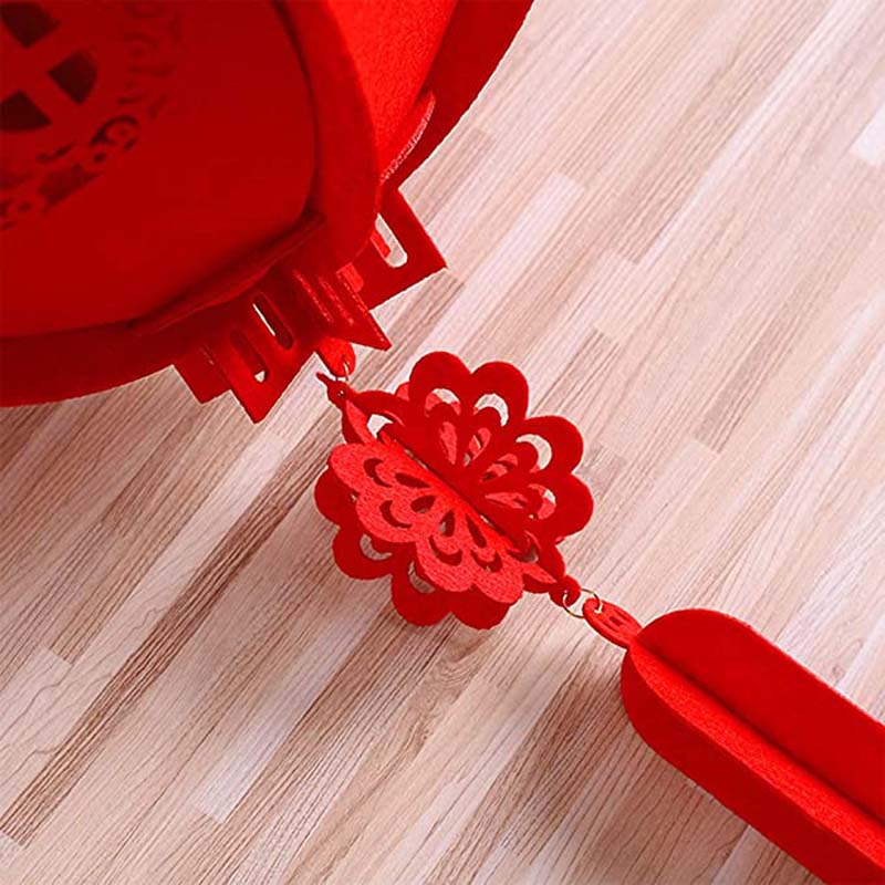 Lồng đèn đỏ phong cách Trung Hoa treo trang trí lễ tết 30cm