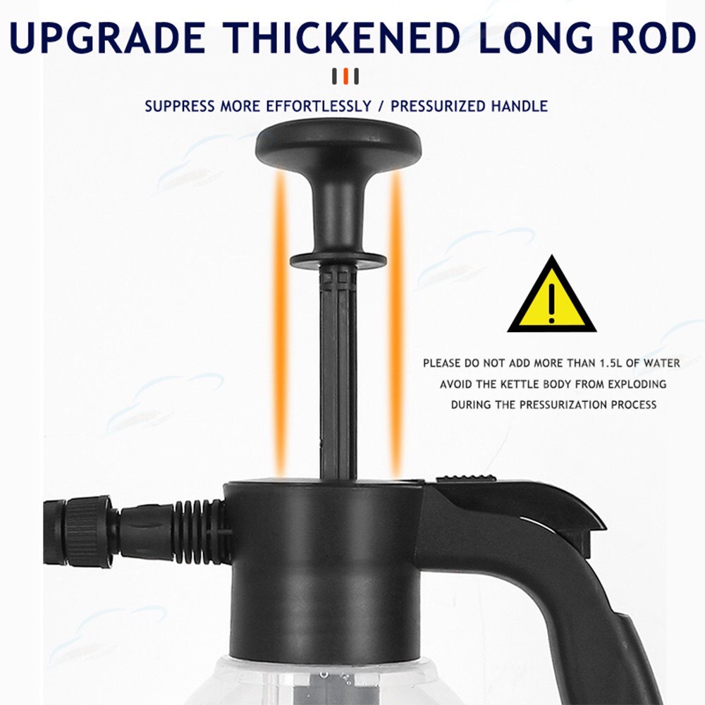 Bình Xịt Tạo Bọt Rửa Xe Hơi Áp Suất Cao 2000Ml Kèm Nước Rửa Xe Bọt Tuyết BZ Tặng Khăn Lau