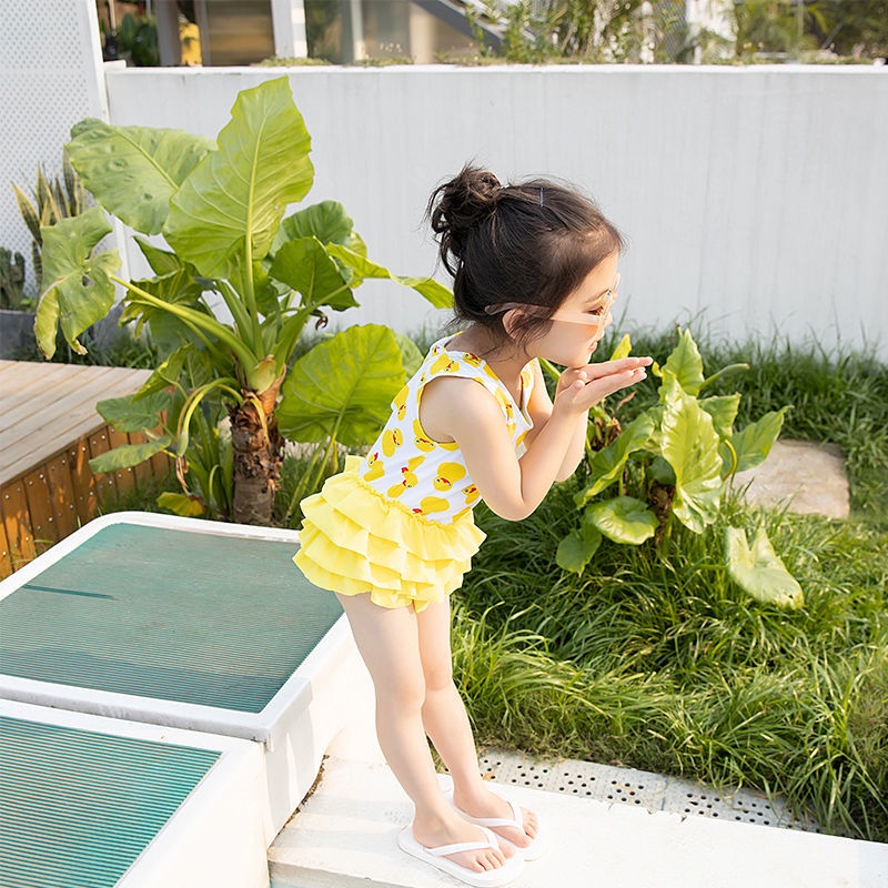 Bộ Đồ Bơi bikini Liền Thân Kiểu Công Chúa Dễ Thương Dành Cho Bé Gái
