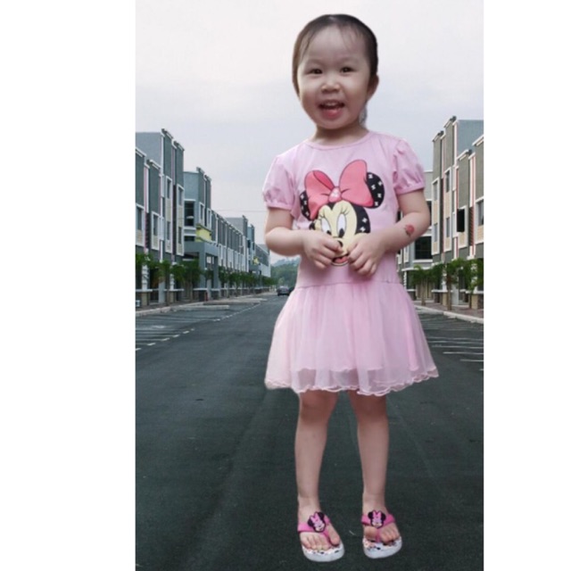 Váy Đầm Thun Cotton In Mimie bé gái 10kg -22kg