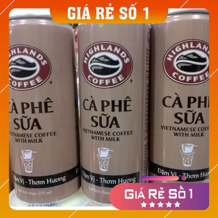 CÀ PHÊ/ CAFE SỮA ĐÁ HIGHLANDS COFFEE LON 235ML (shopmh59)
