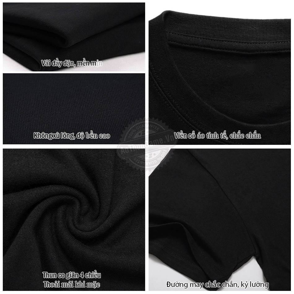 Áo thun Garena nam nữ trắng đen form rộng unisex cotton co giãn thoáng mát TGAG