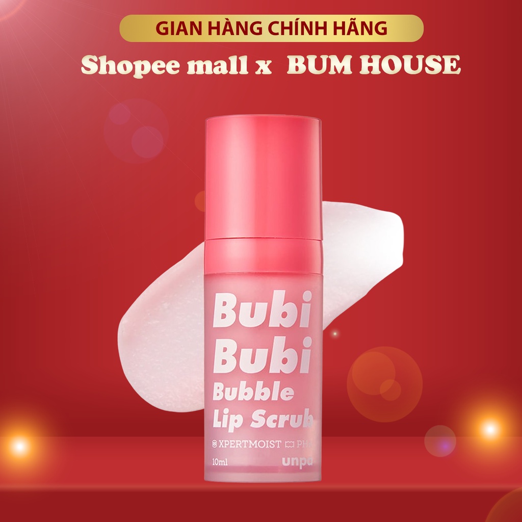 Gel Tẩy Tế Bào Chết Sủi Bọt Cho Môi Unpa Bubi Bubi Bubble Lip Scrub 10ml