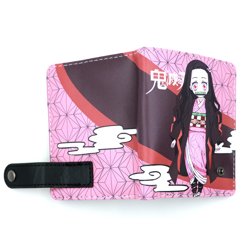 Ví Da PU Gập In Hình Anime Demon Slayer Kamado Nezuko Kimetsu No Yaiba Độc Đáo Thời Trang