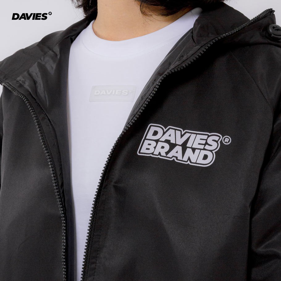 Áo khoác dù nữ form rộng màu đen DAVIES - Basic Mark 3 Jacket black