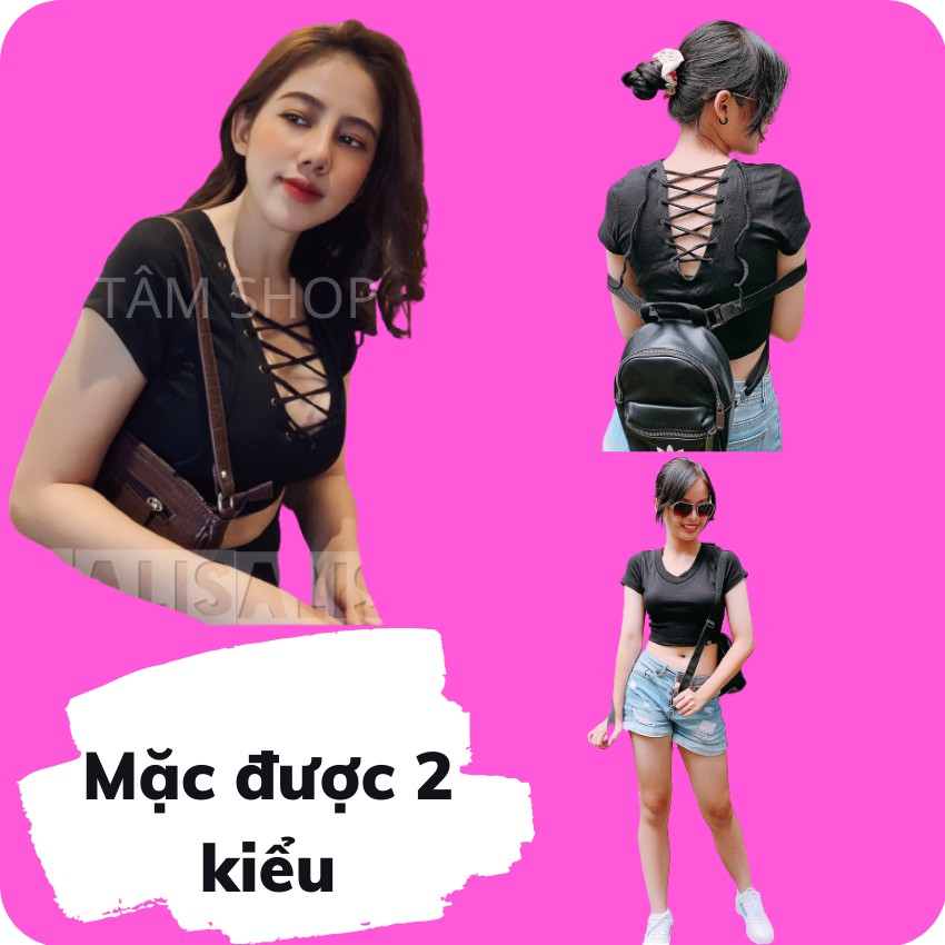 [Hình Thật] Áo Croptop Ôm Eo Tay Ngắn Nữ, Áo CRT Kiểu, Vải Thun Gân, Thời Trang Hàn Quốc, Đẹp, Giá Rẻ, Cá Tính-