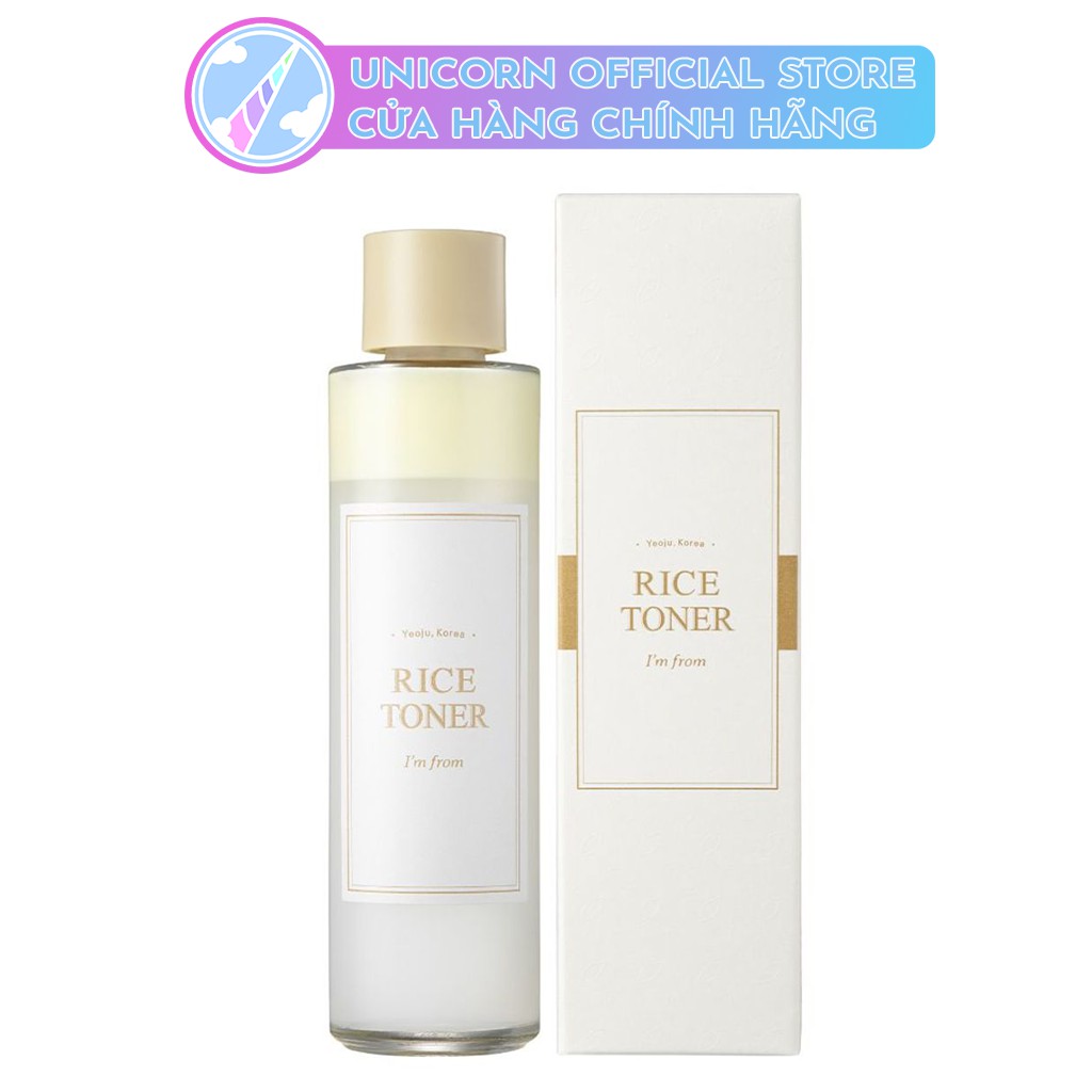 Nước Hoa Hồng Cấp Ẩm, Dưỡng Sáng và Chống Lão Hóa Chiết Xuất Gạo I'm From Rice Toner 150ml